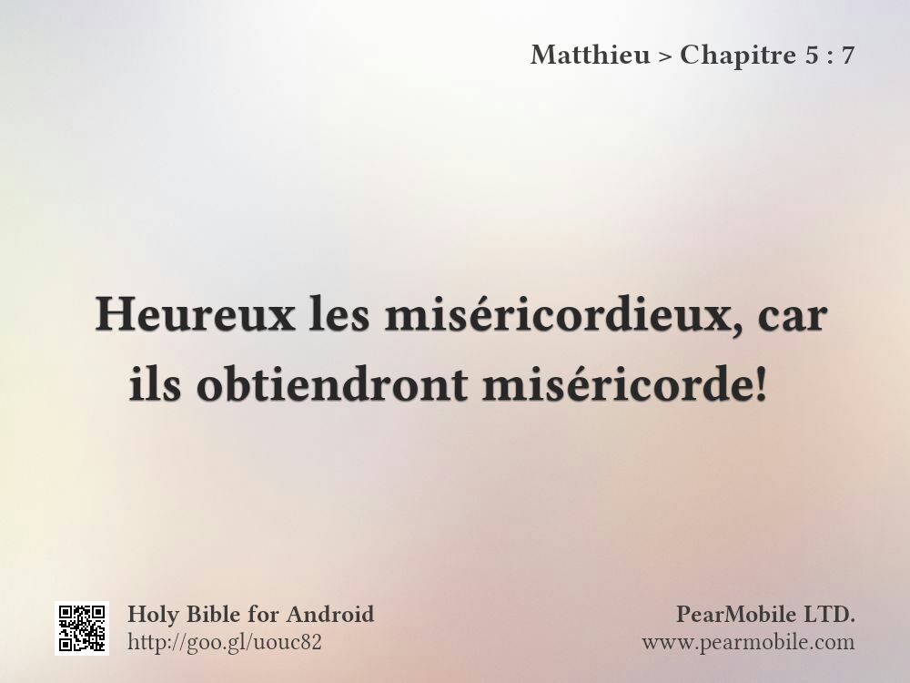 Matthieu, Chapitre 5:7